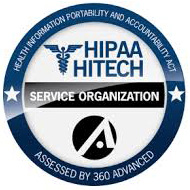 More info about HIPAA standards HIPAA Hitech Service Organization seal